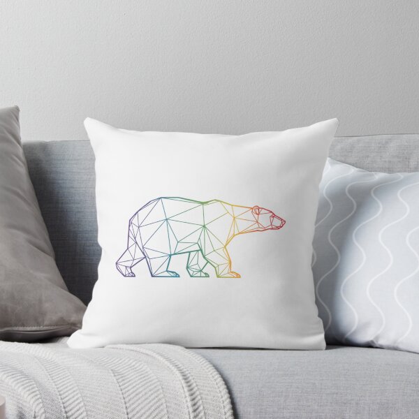 Item preview, Geometric Bear LGBTQ Rainbow Flag Gay Pride designed and sold by SapfireStuArt.