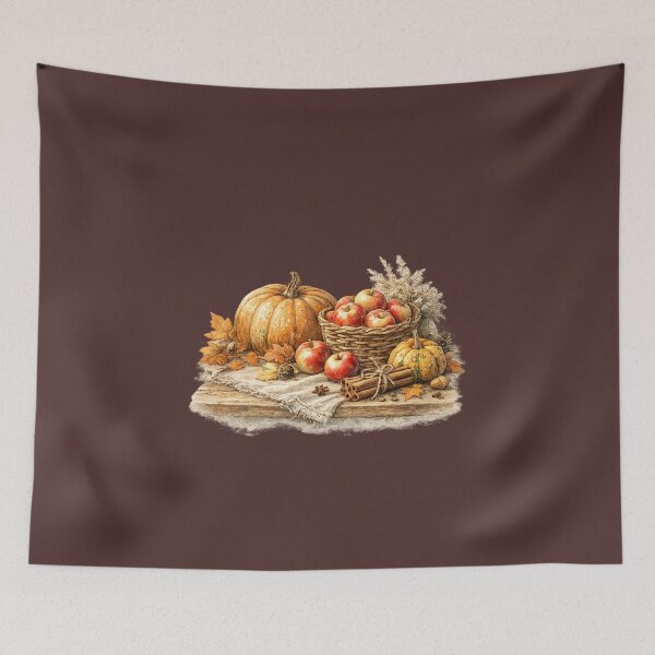 Item preview, Autumn Harvest Watercolor | Pumpkin Apple Cottagecore Art | Rustic Fall Kitchen Decor | Thanksgiving Illustration designed and sold by MagicMakerPh.