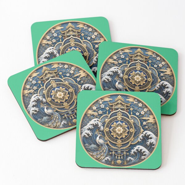 Item preview, Azure Imperial Tide – Sacred Japanese Crest Emblem designed and sold by sunbowjp stadio.