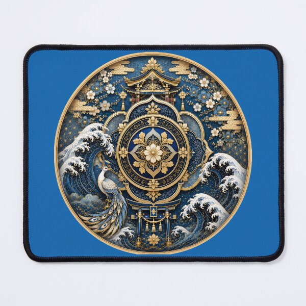 Item preview, Azure Imperial Tide – Sacred Japanese Crest Emblem designed and sold by sunbowjp stadio.