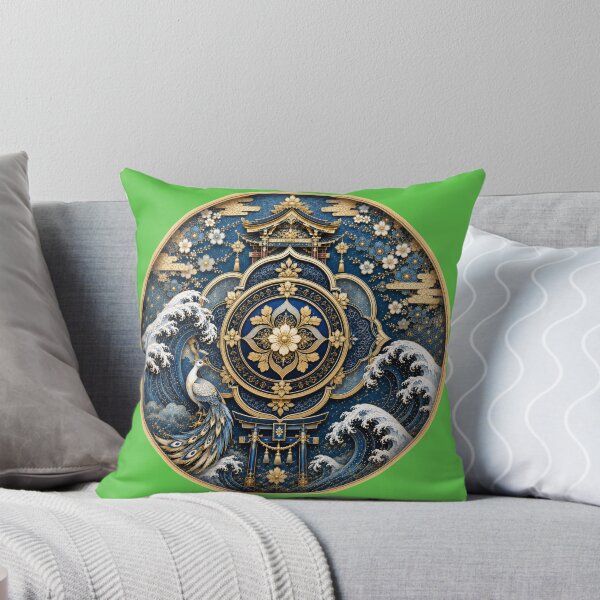 Item preview, Azure Imperial Tide – Sacred Japanese Crest Emblem designed and sold by sunbowjp stadio.
