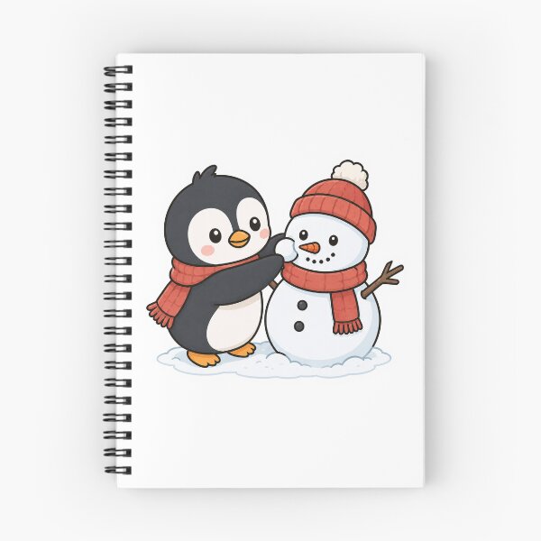 Item preview, Cute Penguin Building a Snowman Sticker designed and sold by PawsGiggles.
