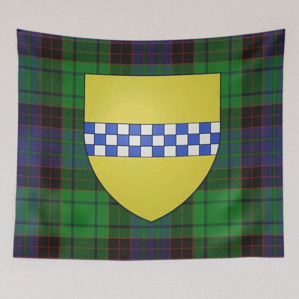 Item preview, Stewart High Steward of Scotland Arms and Old Modern tartan designed and sold by Kirrindy Designs.