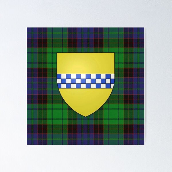 Item preview, Stewart High Steward of Scotland Arms and Old Modern tartan designed and sold by Kirrindy Designs.