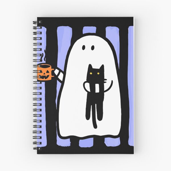 Item preview, Cute Halloween Ghost Coffee And Cat designed and sold by OMITTEROMINOUS.