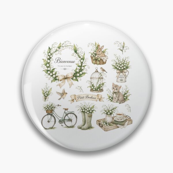 Item preview, Lily Of The Valley Vintage Animals Die Cut Stickers designed and sold by frenchstylehome.