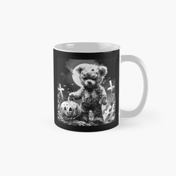 Item preview, Creepy Teddy Bear in a Moonlit Graveyard – Gothic Halloween Art designed and sold by inkoutninja.