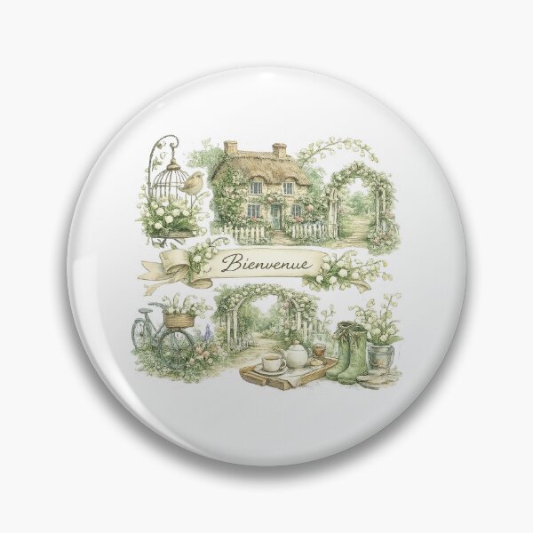 Item preview, Lily Of The Valley Vintage Cottage Stickers designed and sold by frenchstylehome.