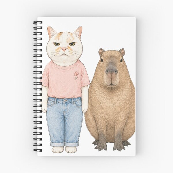 Item preview, Unlikely Besties: Grumpy Cat and Chill Capybara designed and sold by Komatoya.