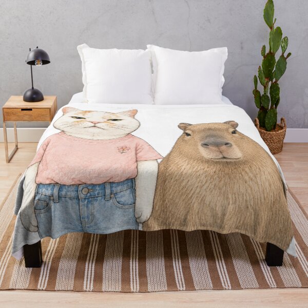 Item preview, Unlikely Besties: Grumpy Cat and Chill Capybara designed and sold by Komatoya.