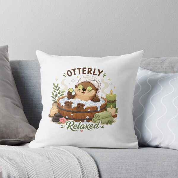 Item preview, Cute Spa Otter – Otterly Relaxed Bubble Bath Kawaii Animal Design designed and sold by PawsGiggles.