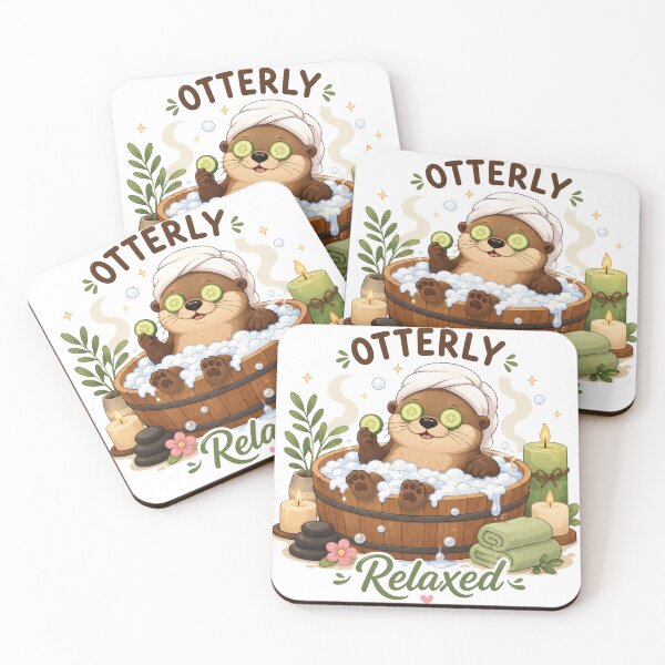 Item preview, Cute Spa Otter – Otterly Relaxed Bubble Bath Kawaii Animal Design designed and sold by PawsGiggles.