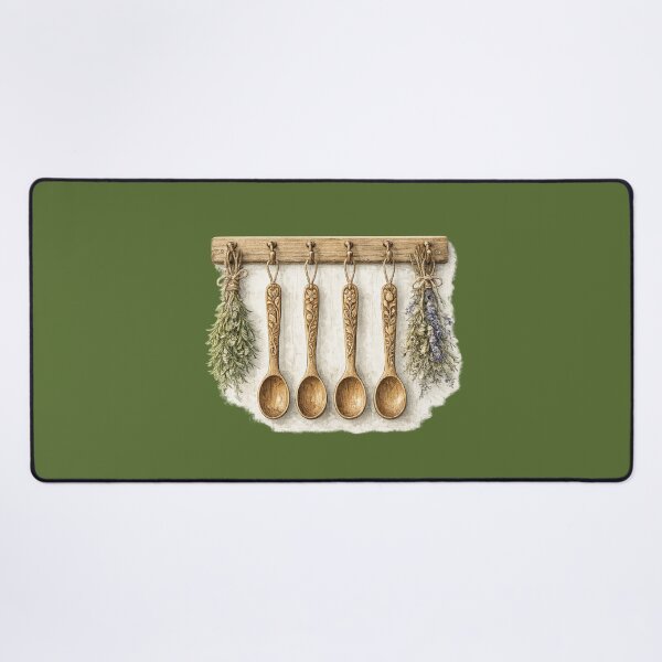 Item preview, Rustic Wooden Spoon Watercolor | Farmhouse Kitchen Decor | Cottagecore Cooking Illustration | Botanical Kitchen Art designed and sold by MagicMakerPh.