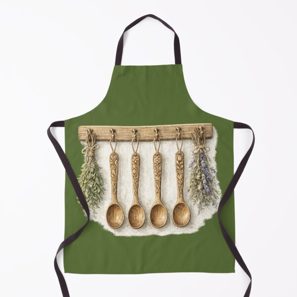 Item preview, Rustic Wooden Spoon Watercolor | Farmhouse Kitchen Decor | Cottagecore Cooking Illustration | Botanical Kitchen Art designed and sold by MagicMakerPh.