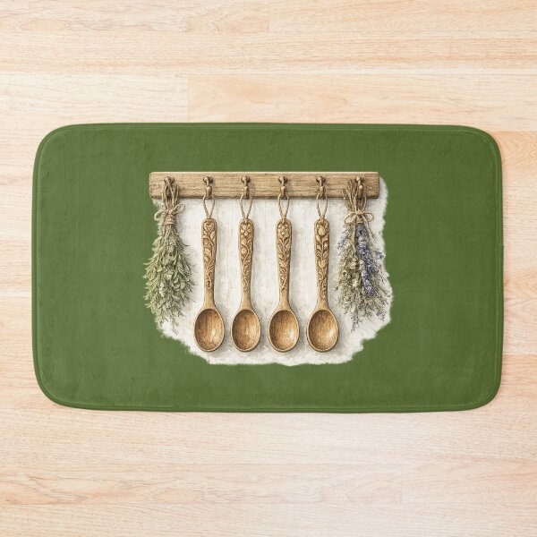 Item preview, Rustic Wooden Spoon Watercolor | Farmhouse Kitchen Decor | Cottagecore Cooking Illustration | Botanical Kitchen Art designed and sold by MagicMakerPh.