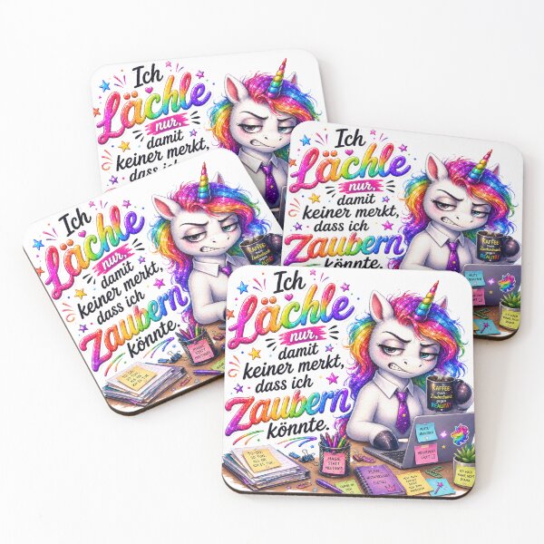 Item preview, Annoyed Office Unicorn German Quote designed and sold by Tinosshop.