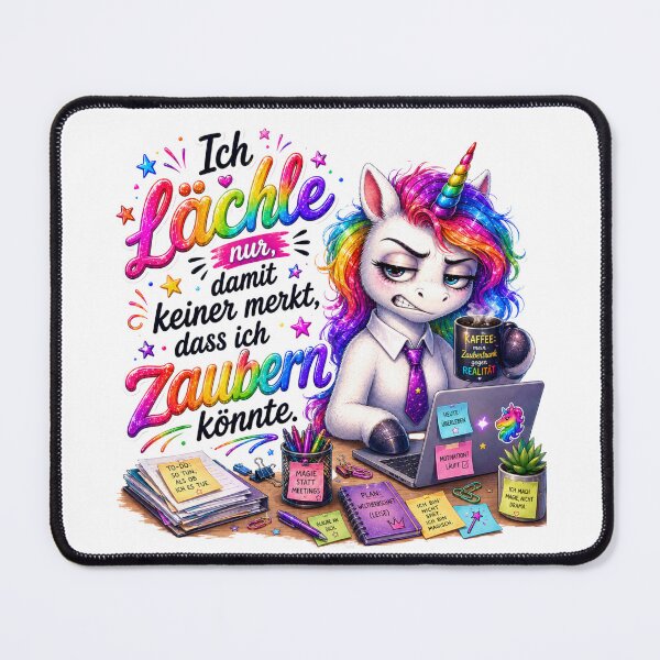 Item preview, Annoyed Office Unicorn German Quote designed and sold by Tinosshop.