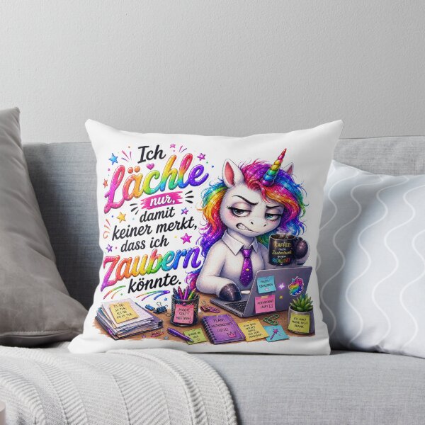 Item preview, Annoyed Office Unicorn German Quote designed and sold by Tinosshop.