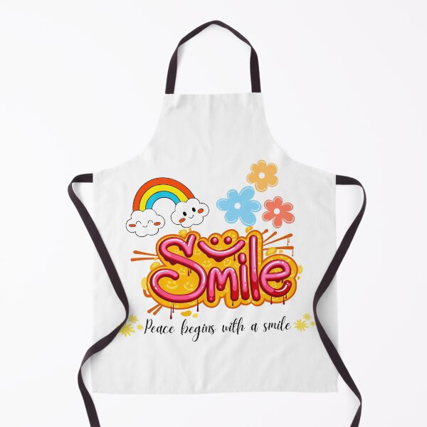 Item preview, A cheerful and colorful illustration featuring the word “Smile” in playful pink and yellow font, topped with a rainbow and smiling clouds. designed and sold by Twinkz31.