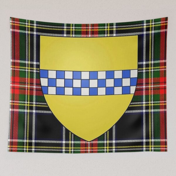 Item preview, Stewart High Steward of Scotland Arms and Black Tartan designed and sold by Kirrindy Designs.