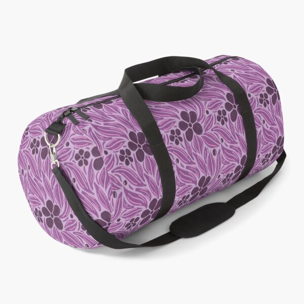 Item preview, Purple Folk Floral Pattern | Moody Botanical Wildflower Print | Bold Linocut Style Flowers designed and sold by DColourMuse.