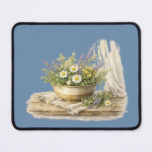 Item preview, Wildflower Pottery Bowl Watercolor | Cottagecore Floral Decor | Botanical Farmhouse Illustration | Rustic Flower Art designed and sold by MagicMakerPh.
