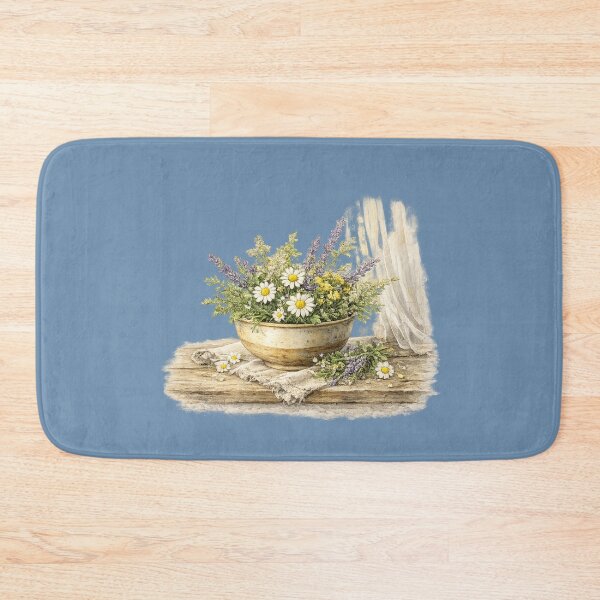 Item preview, Wildflower Pottery Bowl Watercolor | Cottagecore Floral Decor | Botanical Farmhouse Illustration | Rustic Flower Art designed and sold by MagicMakerPh.