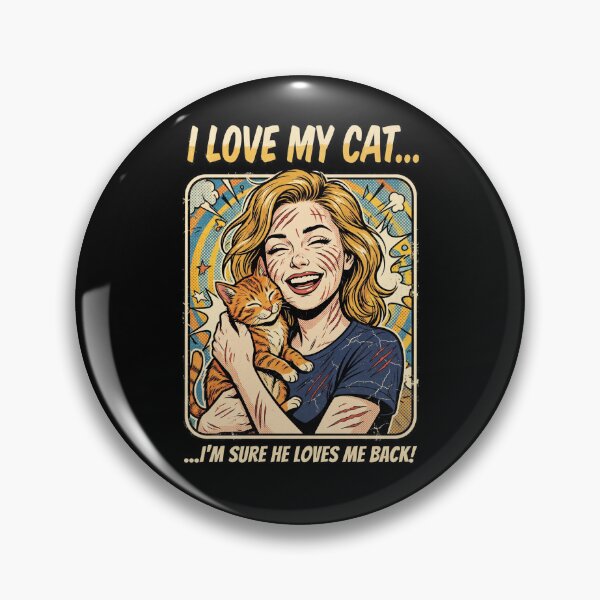 Item preview, Funny Cat Owner I Love My Cat I'm Sure He Loves Me Back designed and sold by dudelinart.