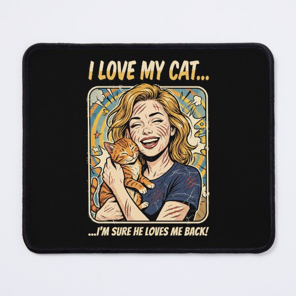 Item preview, Funny Cat Owner I Love My Cat I'm Sure He Loves Me Back designed and sold by dudelinart.