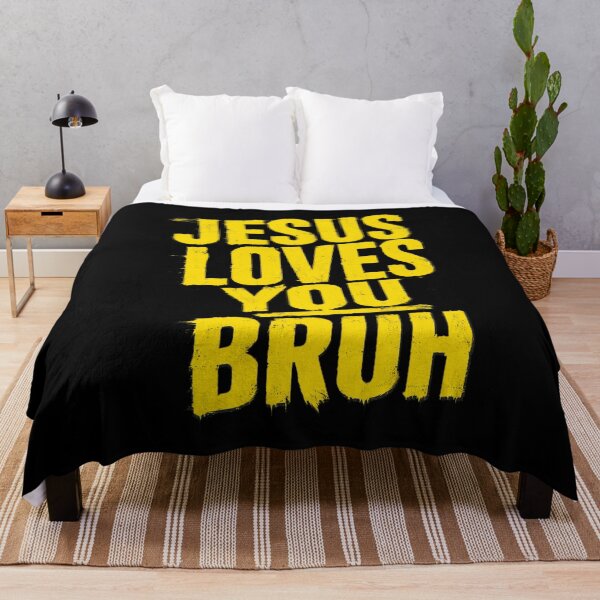 Item preview, Christian Jesus Loves You Bruh Funny Humorous Faith designed and sold by OlakunleOloroz.