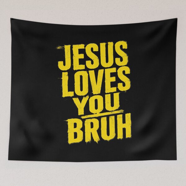 Item preview, Christian Jesus Loves You Bruh Funny Humorous Faith designed and sold by OlakunleOloroz.