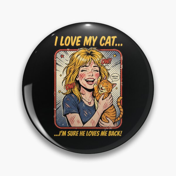Item preview, I Love My Cat I’m Sure He Loves Me Back Funny Vintage Cat designed and sold by dudelinart.