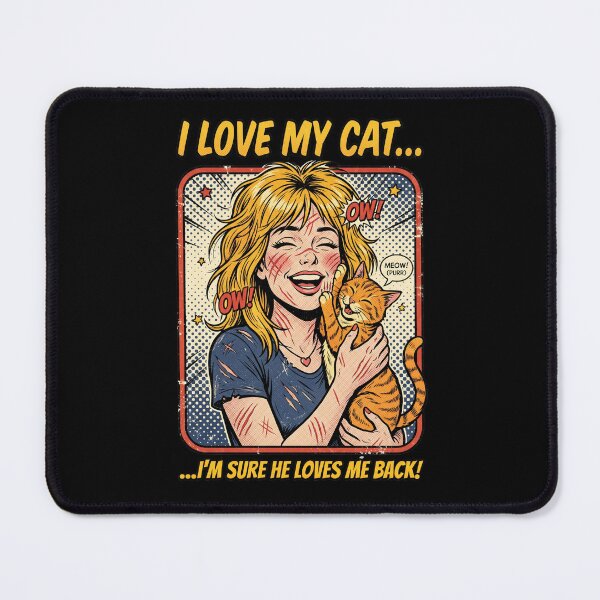 Item preview, I Love My Cat I’m Sure He Loves Me Back Funny Vintage Cat designed and sold by dudelinart.
