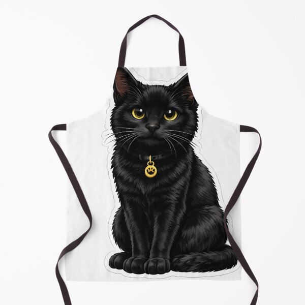 Item preview, Black Cat Sticker | Elegant Black Cat with Golden Eyes | Modern Cat Illustration designed and sold by Skedart.
