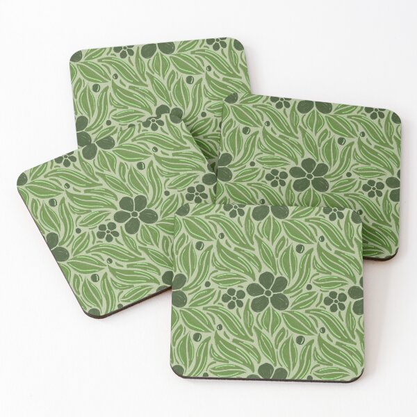 Item preview, Olive Green Botanical Pattern | Sage Folk Floral Print | Vintage Nature Wildflower Design designed and sold by DColourMuse.