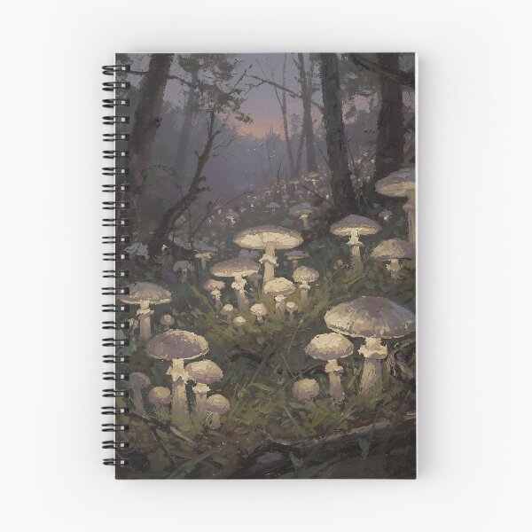 Item preview, Enchanted Glowing Mushroom Forest at Twilight | Mystical Woodland Fantasy Nature Art designed and sold by cr6zym1nd.