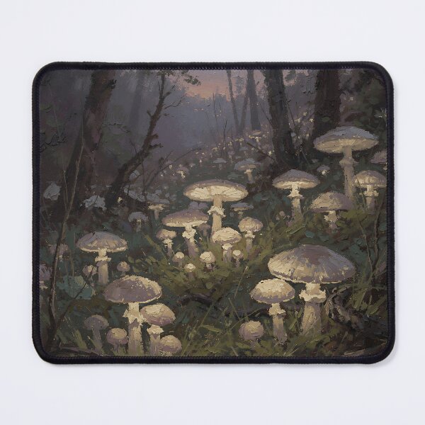 Item preview, Enchanted Glowing Mushroom Forest at Twilight | Mystical Woodland Fantasy Nature Art designed and sold by cr6zym1nd.