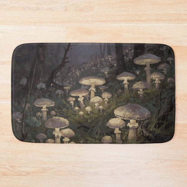 Item preview, Enchanted Glowing Mushroom Forest at Twilight | Mystical Woodland Fantasy Nature Art designed and sold by cr6zym1nd.