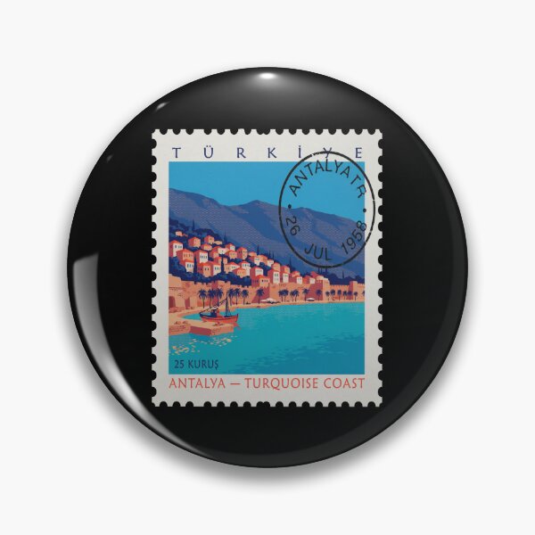 Item preview, Antalya Türkiye Turquoise Coast Postage Stamp Travel Sticker designed and sold by stickercuffs.