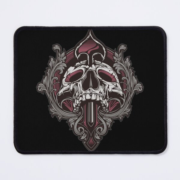 Item preview, Ornate Gothic Skull Emblem Dark Aesthetic Graphic designed and sold by Redvibeco.