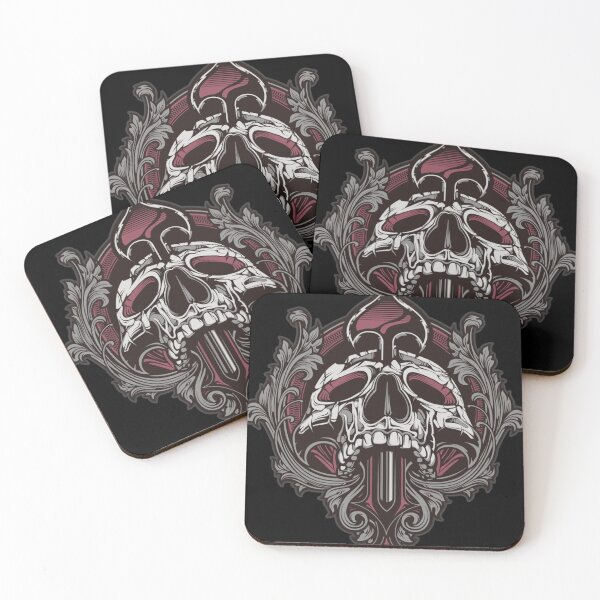 Item preview, Ornate Gothic Skull Emblem Dark Aesthetic Graphic designed and sold by Redvibeco.