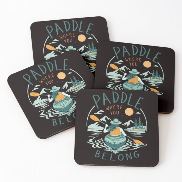 Item preview, Paddle Where You Belong – Minimalist Kayaking Adventure Design designed and sold by Tadeusz1.