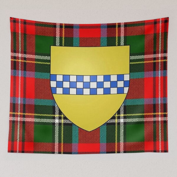 Item preview, Stewart High Steward of Scotland Arms and Royal Modern Tartan designed and sold by Kirrindy Designs.