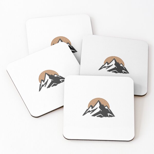 Item preview, Embroidered Mountain Peak Minimalist Nature Adventure Logo designed and sold by cosmic crest creations.