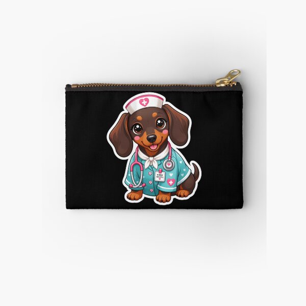 Item preview, Cute Kawaii Dog Nurse Dachshund Sticker designed and sold by FestivityFinds.