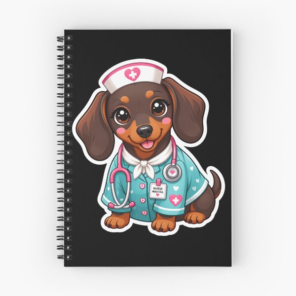 Item preview, Cute Kawaii Dog Nurse Dachshund Sticker designed and sold by FestivityFinds.