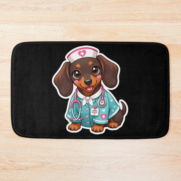 Item preview, Cute Kawaii Dog Nurse Dachshund Sticker designed and sold by FestivityFinds.