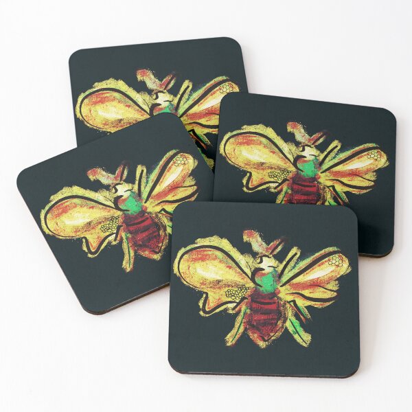 Item preview, Retro Abstract Honey Bee Art Print designed and sold by Chatula Print Studio.