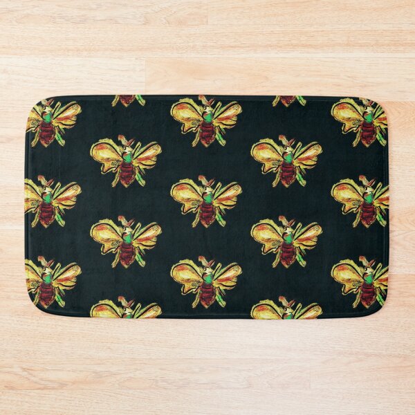Item preview, Retro Abstract Honey Bee Art Print designed and sold by The Groove Garden.