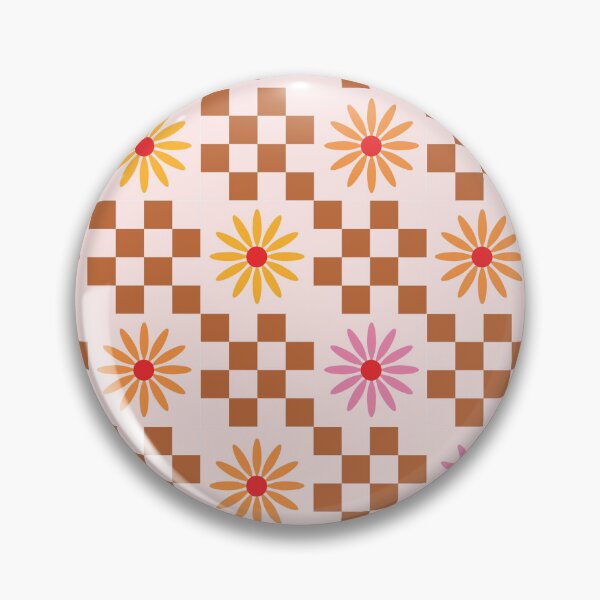 Item preview, Retro Daisy Checkerboard Pattern | Groovy 70s Floral Seamless Design | Cute Vintage Flower Aesthetic designed and sold by RJACreative.
